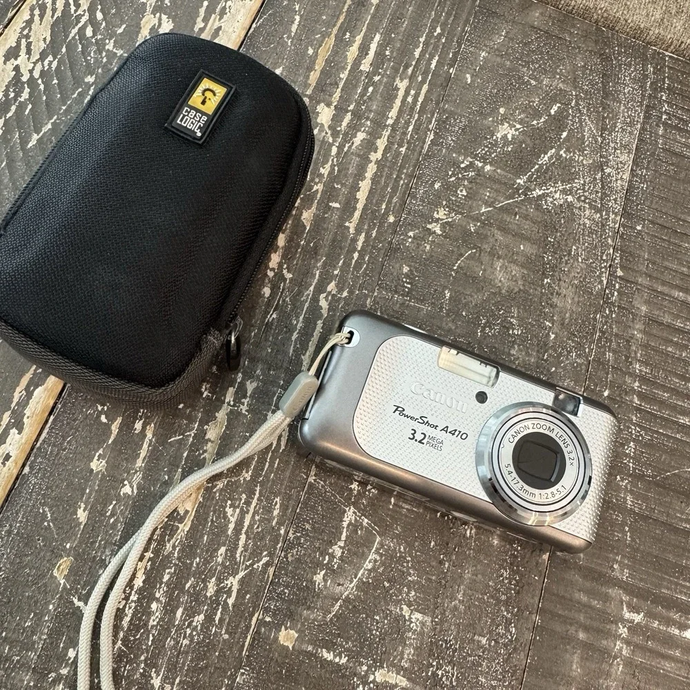 Canon PowerShot A410 Digital y2k Camera 3.2MP Silver Compact Digicam WORKS